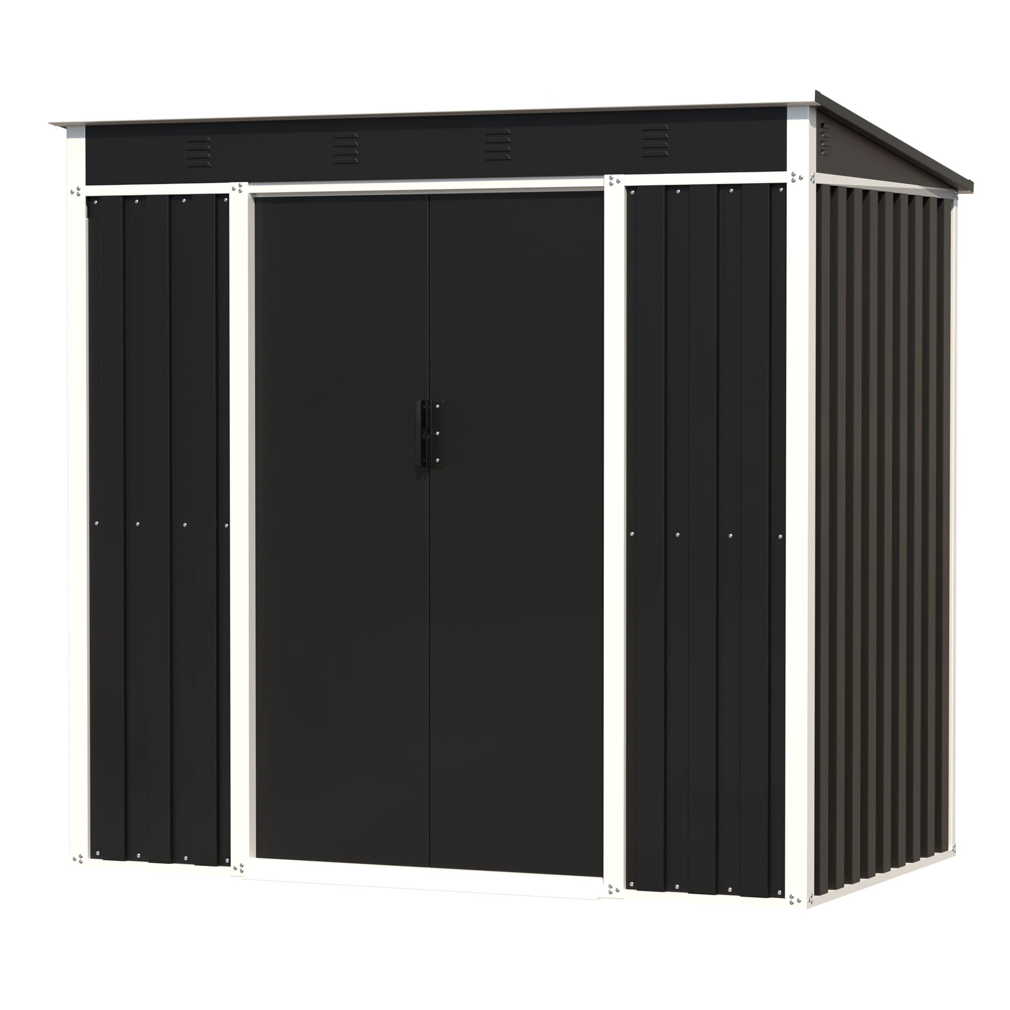 Abokado AOBABO Metal 6' x 3' Outdoor Utility Storage Shed with Door