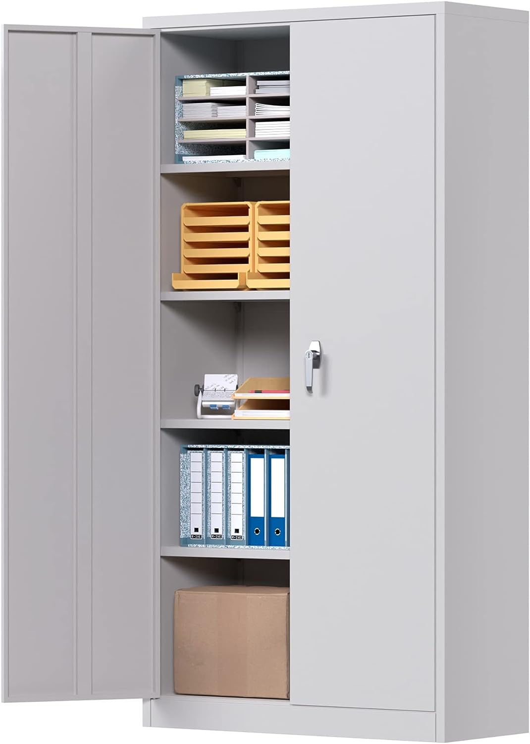 StackOn 12Drawer Storage Silver Gray