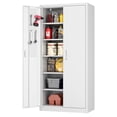 thumbnail image 1 of AOBABO Metal storage Cabinet with Doors,Lockable Steel Storage Cabinet,White,Assembly Required, 1 of 8