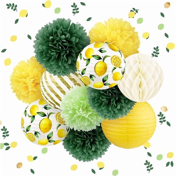 AOBKIAT Lemon Party Decorations Kit,12PCS for Sumer Baby Shower