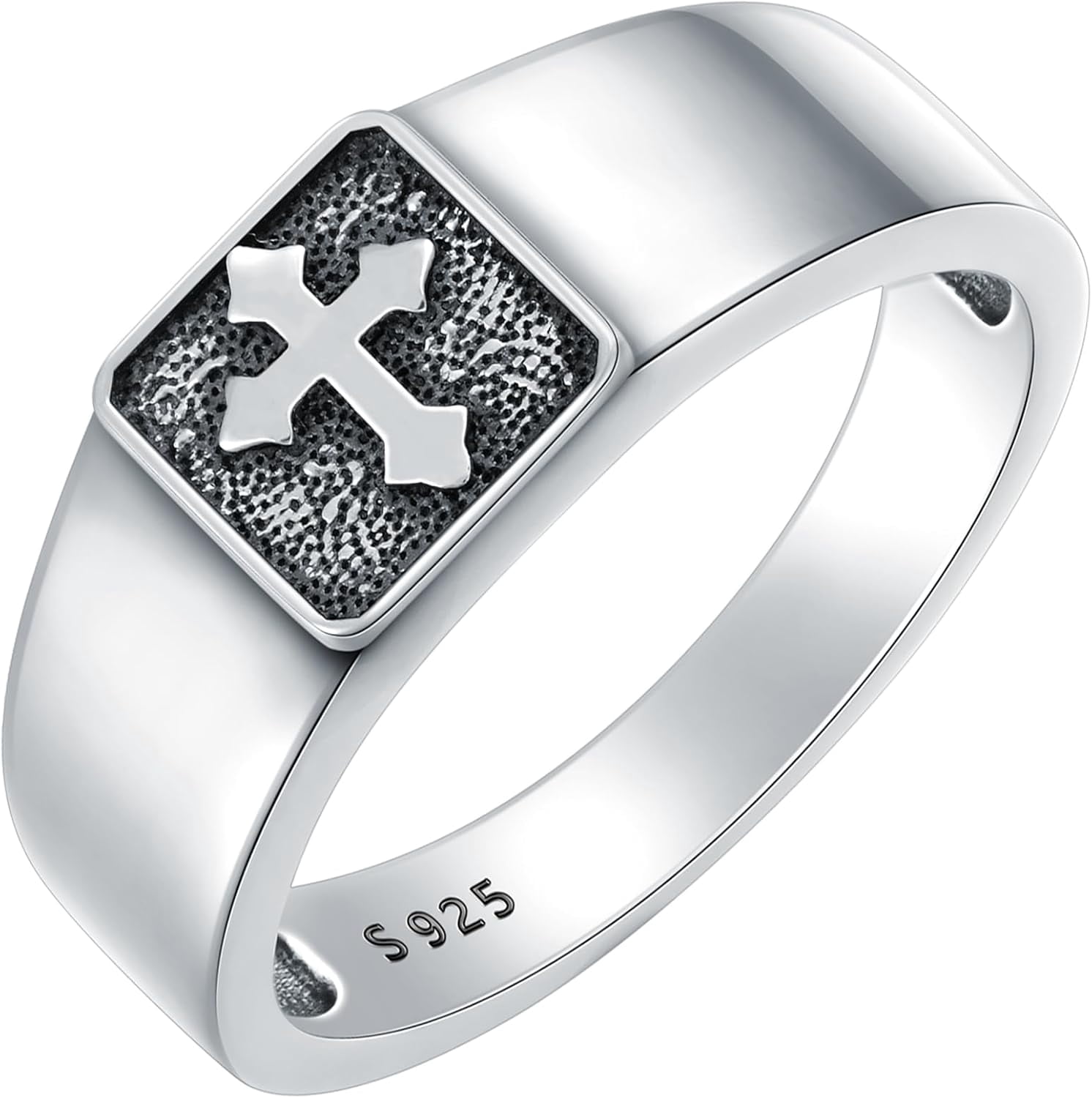 AOBOCO Sterling Silver Panda Ring For Women With Austrian Crystal, Size 8 - View #5