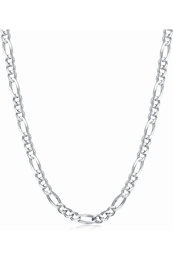 925 Sterling Silver Figaro Chain 3MM, 4MM, 5.5MM Italian Diamond-Cut Figaro Link Chain Necklace Gift for Men Women 18, 20, 22, 24, 26 Inches