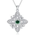 thumbnail image 1 of AOBOCO 925 Sterling Silver Witches Knot Birthstone Pendant Necklace-Original Protection Witch Celtic Knot Jewelry Mothers Day Gifts for Women, 1 of 10