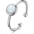 thumbnail image 1 of AOBOCO Birthday Gifts for Her, Natural Stone Ring 925 Sterling Silver Wrap Rings Birthstone Rings Adjustable Size Rings Jewelry Gifts for Women, 1 of 7