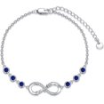 thumbnail image 1 of AOBOCO Daughter Bracelet 925 Sterling Silver Infinity Daughter Link Bracelet with 12 Birthstones Daughter Birthday Gift from Mom, 1 of 10