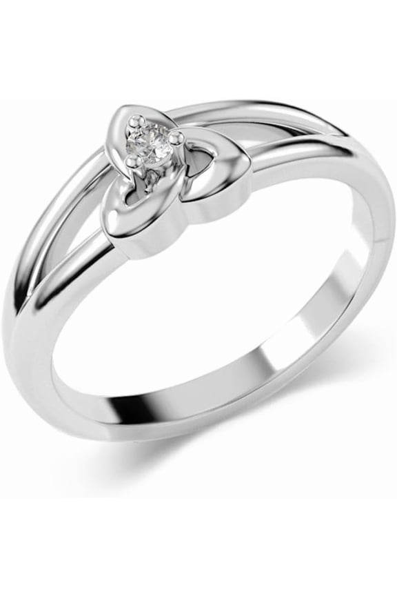 Diamond Celtic Knot Ring for Women 925 Sterling Silver Classical Celtic Knot Simple Promise Ring Jewelry Gifts for Mom Wife Girlfriend