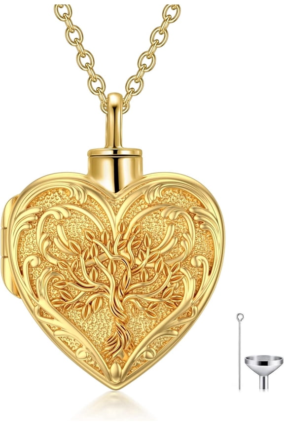 Flower Cremation Jewelry for Ashes, Silver/Gold Sunflower/Butterfly Urn Necklace for Ashes, Cherish Memories Cremation Locket Jewelry