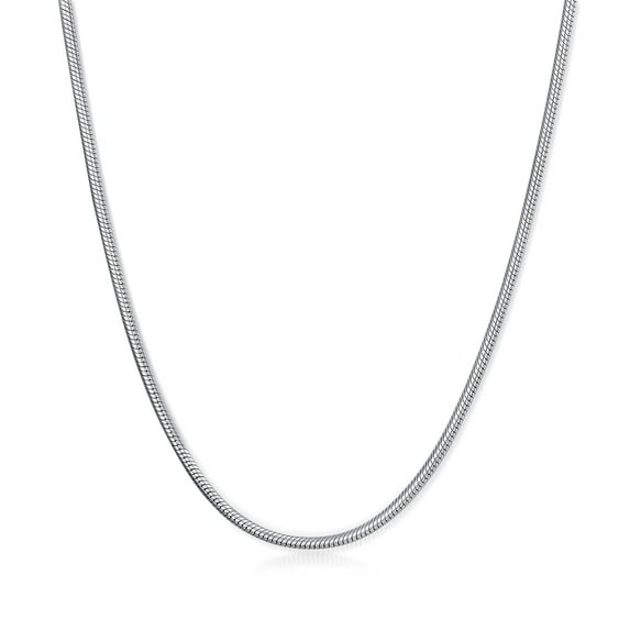 AOBOCO Christmas Gifts Silver Cuban Chain Necklace Sterling Silver Snake Chain, Jewelry Gifts for Men Father Son
