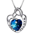 thumbnail image 1 of AOBOCO Gifts for Mom I Love You Mom Necklace Sterling Silver Heart Pendant Necklace Crystals Necklace Birthday Christmas Jewelry Gifts for Women Mom Mother Mama Nana, 1 of 7