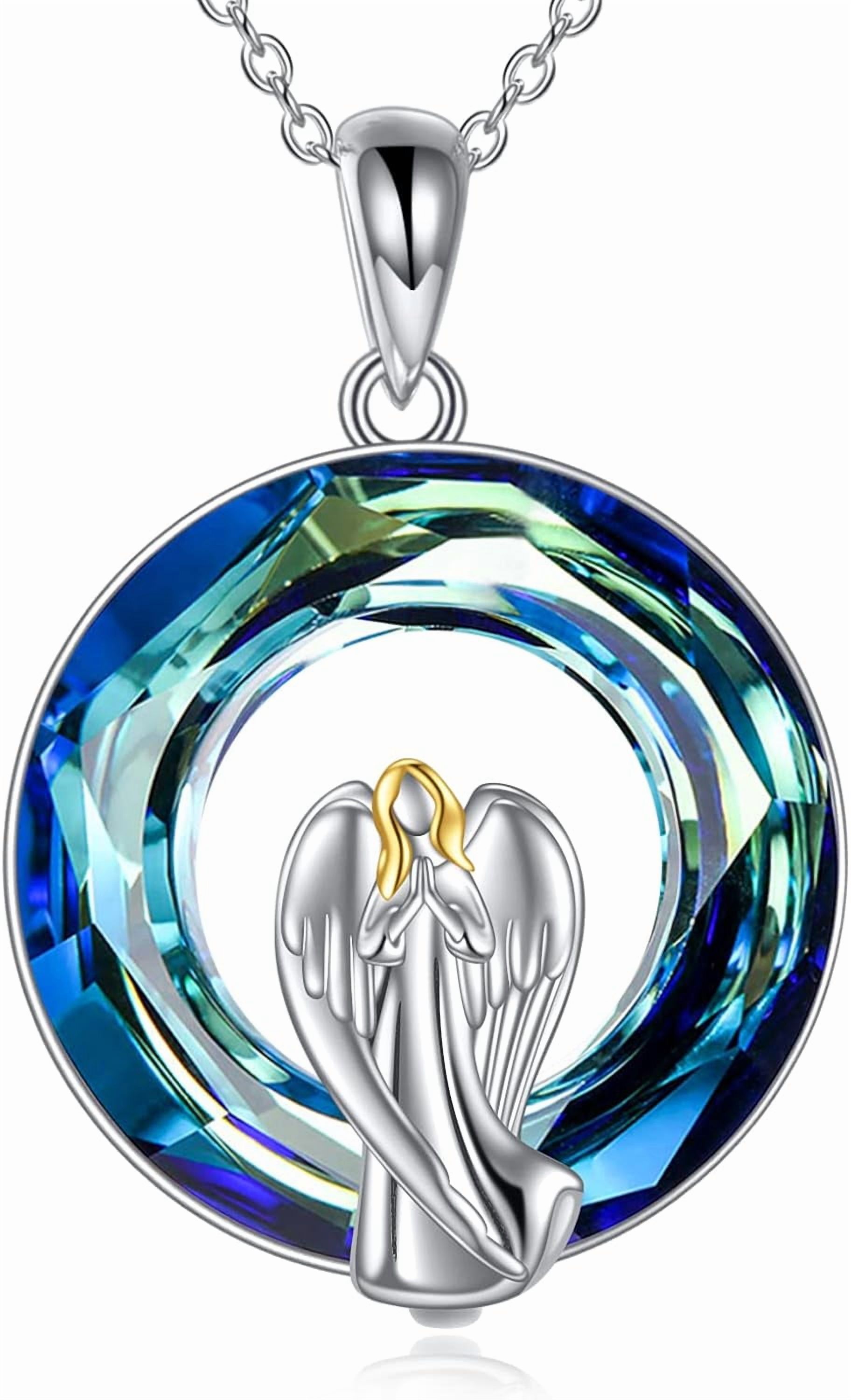Pendentif Ange Creux En Argent Sterling Avec Collier 30 Pouces - Occasion - Pour Femme