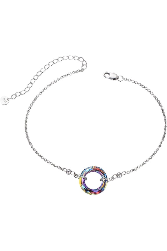 925 Sterling Silver Bracelet for Women Volcano Crystal Bracelet Gifts