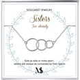 thumbnail image 1 of AOBOCO Sister Gifts from Sister, Sterling Silver Eternity Bracelet Gifts for Best Sisters, 30th Birthday Mother's Day Jewelry Gifts for Women Sisters, 1 of 6