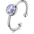 thumbnail image 1 of AOBOCO Birthday Gifts for Her, Natural Stone Ring 925 Sterling Silver Wrap Rings Birthstone Rings Adjustable Size Rings Jewelry Gifts for Women Girls, 1 of 6
