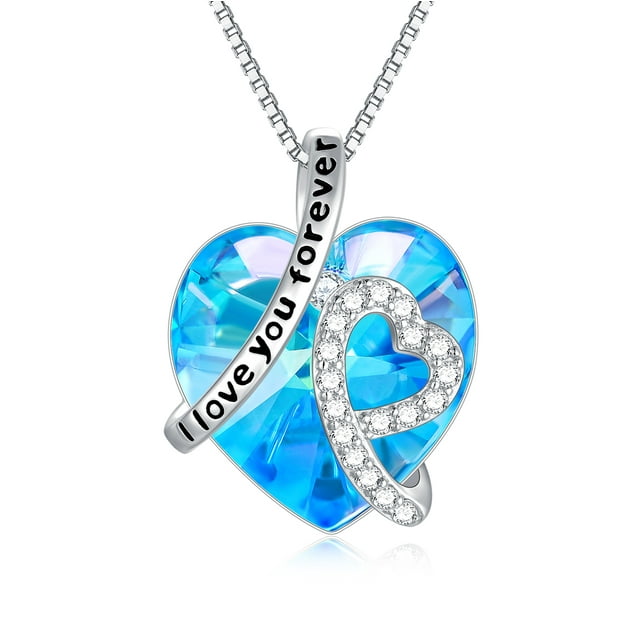 AOBOCO Valentines Day Gifts for Women, I Love You Forever Necklace ...