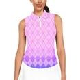 thumbnail image 1 of AOBUTE Women's Sleeveless Golf Shirts Moisture Wicking 1/4 Zip Polo Tennis Shirt, 1 of 7
