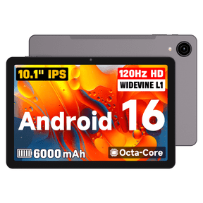 Froura 10.1" Android 16 Tablet, 24GB(4+20)RAM, 128GB ROM, 1TB Expand, Octa-Core Processor up to 9.6GHz, WiFi & Bluetooth5.3, 6000mAh with Dual Camera, IPS Display, Black