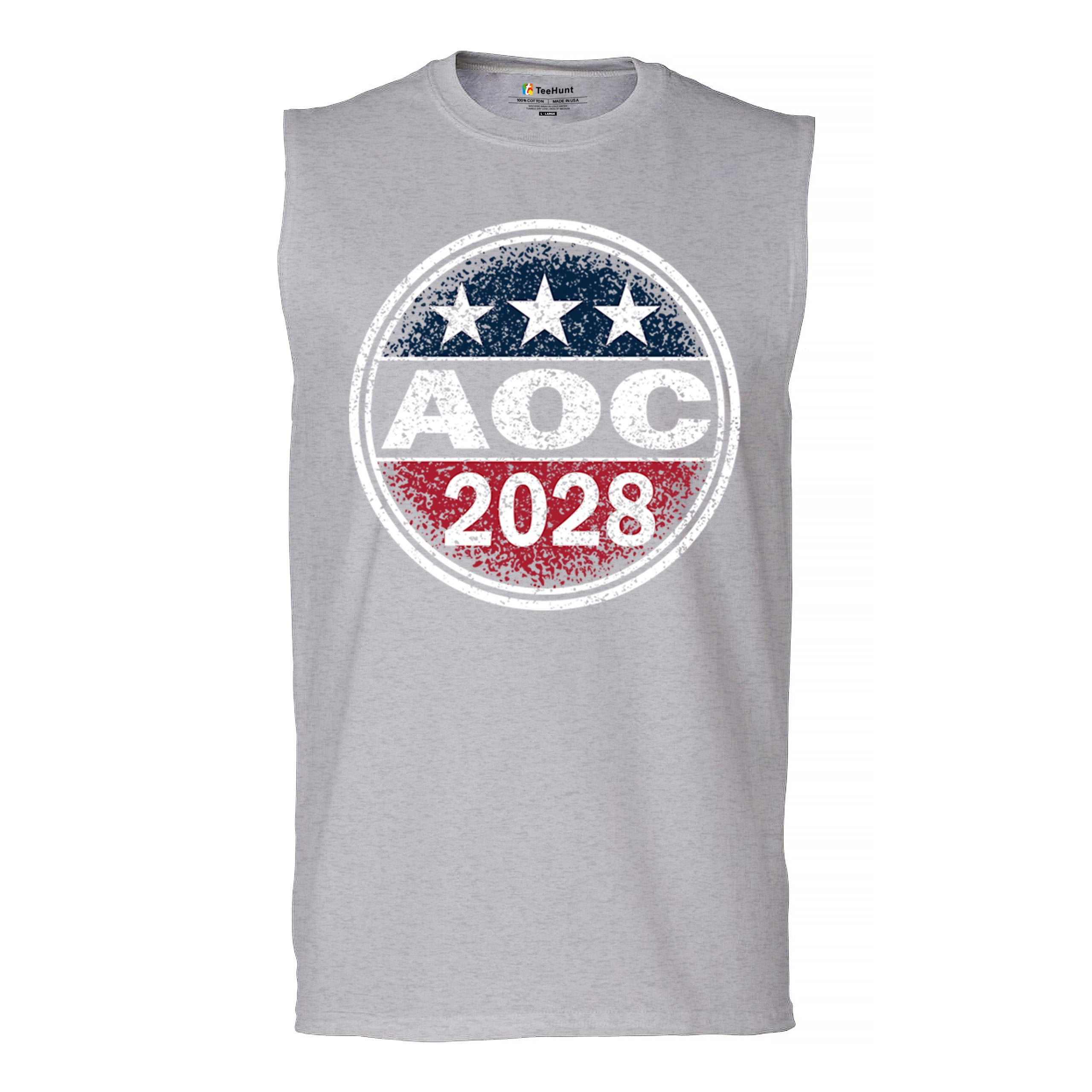 AOC 2028 President Muscle Shirt Alexandria Ocasio-Cortez Political ...