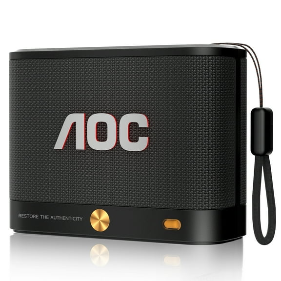 AOC Portable Bluetooth Speaker with MIC, IP67 waterproof and dustproof Wireless Speaker, 30H Playtime, Deep Bass 360° Surround Sound, TWS Pairing, Bluetooth 5.4 for Home, Party, Outdoor, Beach, Gift