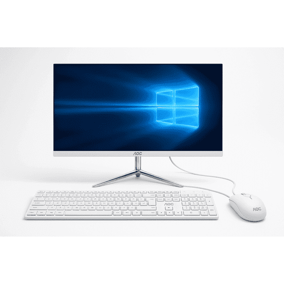 AOC AIOE99 AIO PC Core i5-10500 27” AOC 1920x1080 LED FHS IPS Edgeless Display 16GB DDR4 512GB SSD PC Desktop Computer Win11 All In One Office Design Home Game