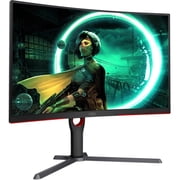 AOC CQ27G3S 27 Class WQHD Curved Screen Gaming LCD Monitor, 169, Black, Red