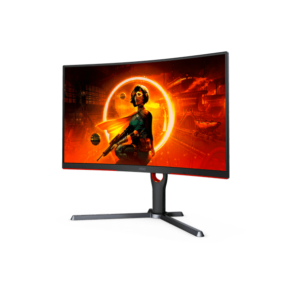 AOC CQ27G3Z 27" Curved Gaming Monitor, QHD 2560x1440, 1000R VA, 240Hz, FreeSync Premium, Black
