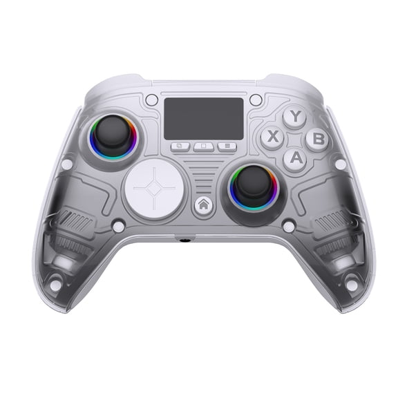 AOC Wireless Game Controller for PC Steam, Switch/Switch 2/PS4/iOS/Android, Interactive Screen, Hall Effect Joystick & Triggers, RGB Lighting, White