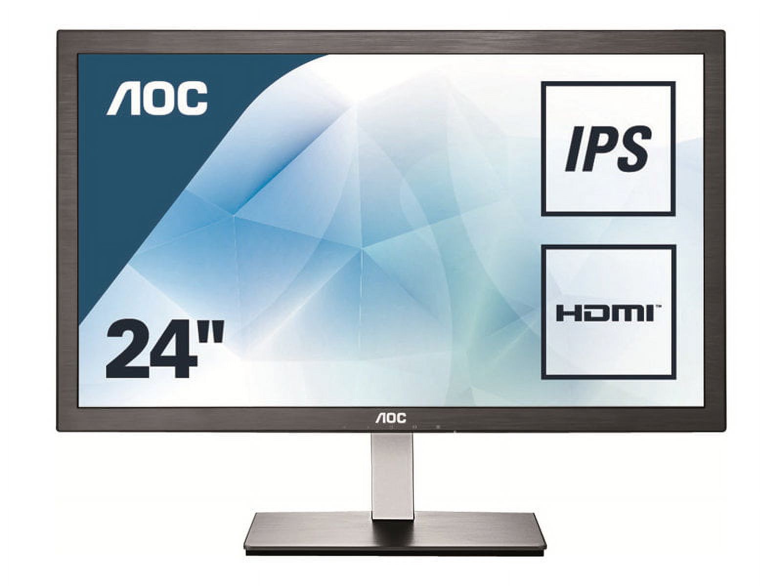 AOC Value I2476VWM - LED monitor - 23.6" - 1920 x 1080 Full HD (1080p) @ 60 Hz - ADS-IPS - 250 cd/m������ - 1000:1 - 5 ms - HDMI, VGA - black - image 1 of 11