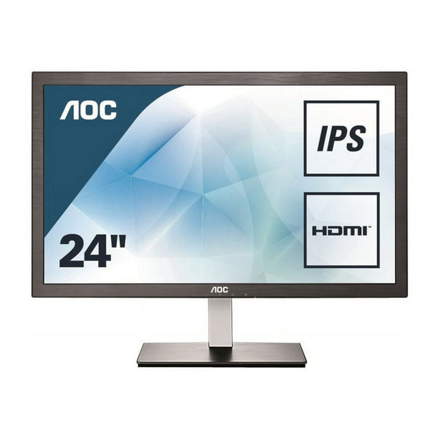 AOC Value I2476VWM - LED monitor - 23.6" - 1920 x 1080 Full HD (1080p) @ 60 Hz - ADS-IPS - 250 cd/m������ - 1000:1 - 5 ms - HDMI, VGA - black