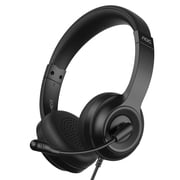 AOC Wired Call Center Headset With Microphone Noise Cancelling and 270  Rotatable Mute Boom, Volume Control headphone for Customer Service, Mac, Laptop, Phone, Zoom, Black