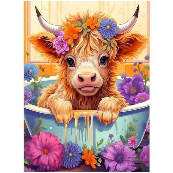 AODER 5D Cow Diamond Painting Kit