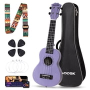 AODSK 23" Concert Ukulele Kit with Gig Bag, Strap, Extra Strings, Picks, Online Lesson, Ukelele Adult Beginner Series AUC-P06