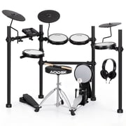 AODSK Beginner Electric Drum Set, Quiet Mesh Pads, 450 Sounds, 40 Kits, USB MIDI, Throne & Headphones