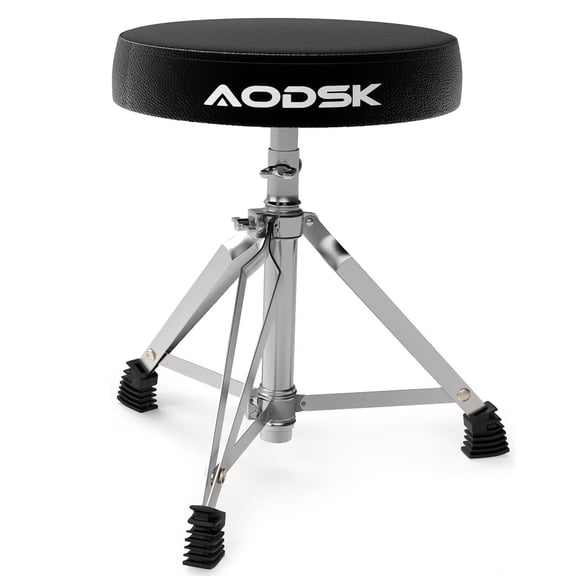 AODSK Drum Throne, Padded Foldable Seat Chair for Adults, Drummers - Black