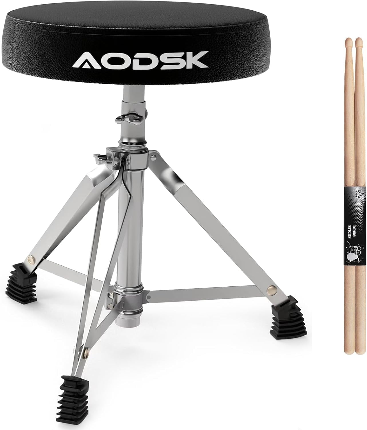 AODSK Drum Throne, Padded Foldable Seat Chair for Adults, Drummers - Black