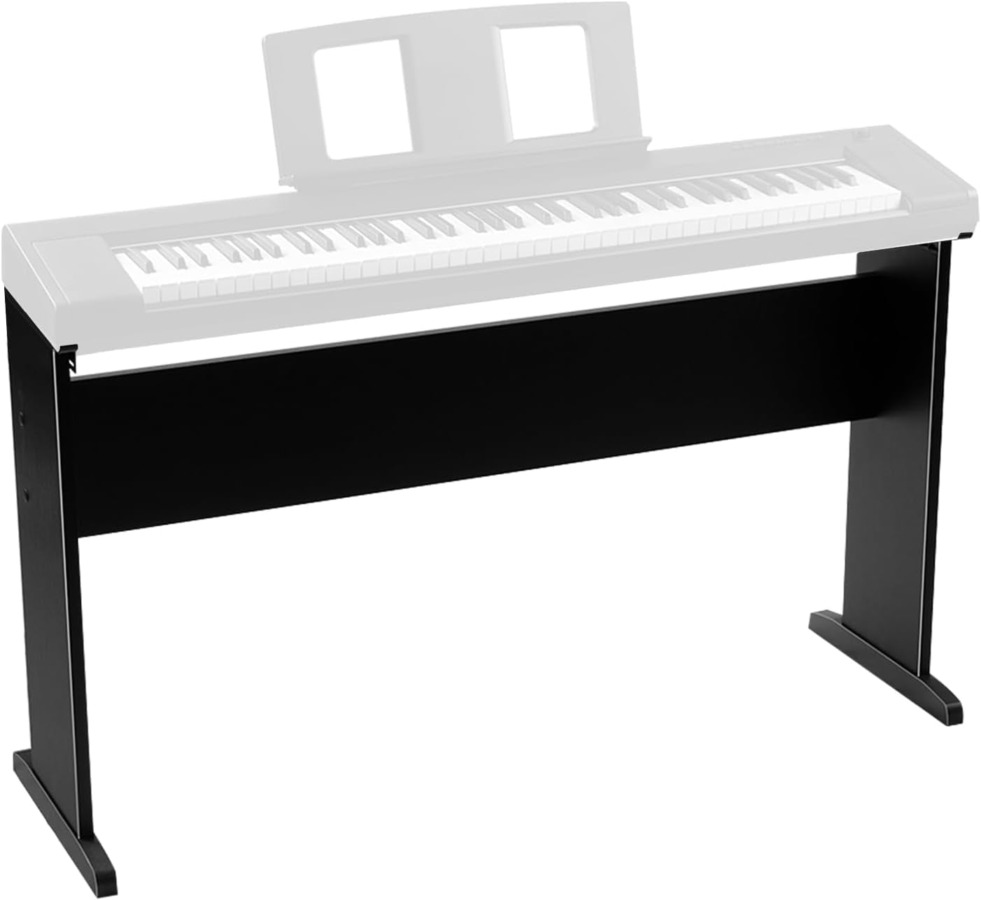 AODSK Digital Piano Stand Adjustable Width Wooden Furniture Stand Universal 76 / 88 Key Pianos Base- Black