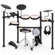 AODSK Electric Drum Set for Beginners with Quiet Mesh Pads   450 Sounds, 40 Preset Kits, USB MIDI, Includes Throne, Headphones & Sticks