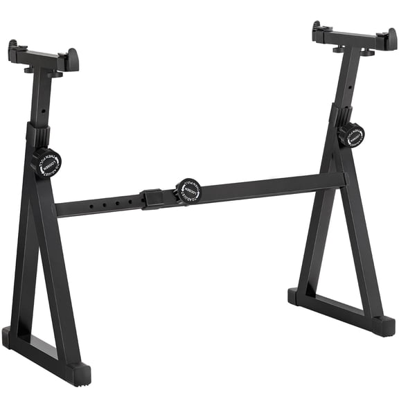 AODSK Heavy-Duty Z-Style Keyboard Stand for Digital Pianos Adjustable Height 21.232.4 in & Width 21.835.2 in Fits 61 to 88 Key Keyboards