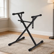 AODSK Single-X Keyboard Stand Adjustable Width & Height,Piano Stand with Locking Straps & Quick Release Mechanism (Keyboard Stand)