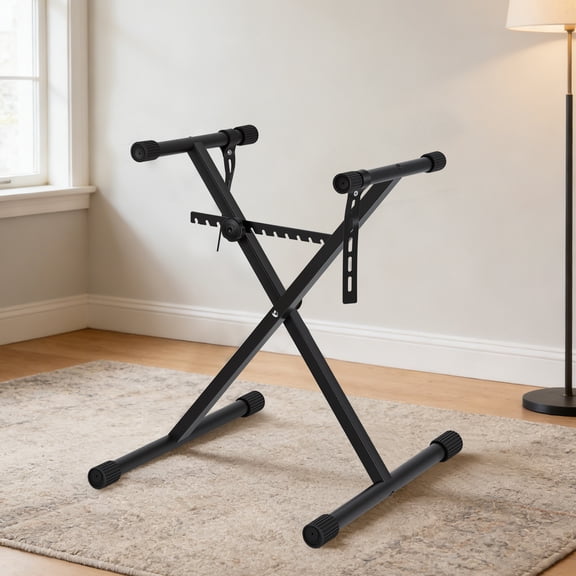 AODSK Single-X Keyboard Stand Adjustable Width & Height,Piano Stand with Locking Straps & Quick Release Mechanism (Keyboard Stand)