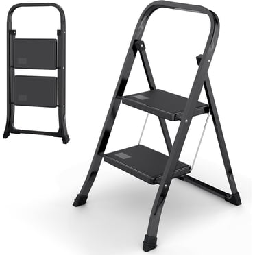 Favory 2-Step Ladder with Wide Anti-Slip Platform & Thick Rubber Feet ...