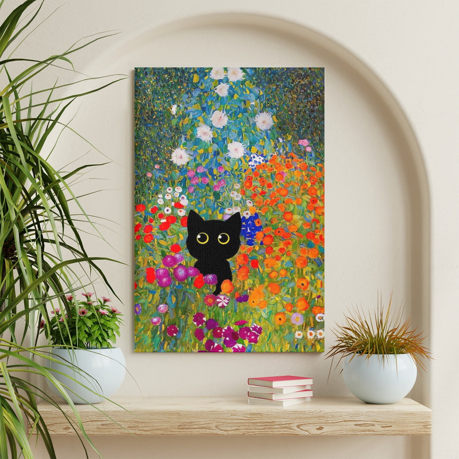 AOEX Gustav Klimt Canvas Wall Art Famous Oil Paintings Garden Flower ...
