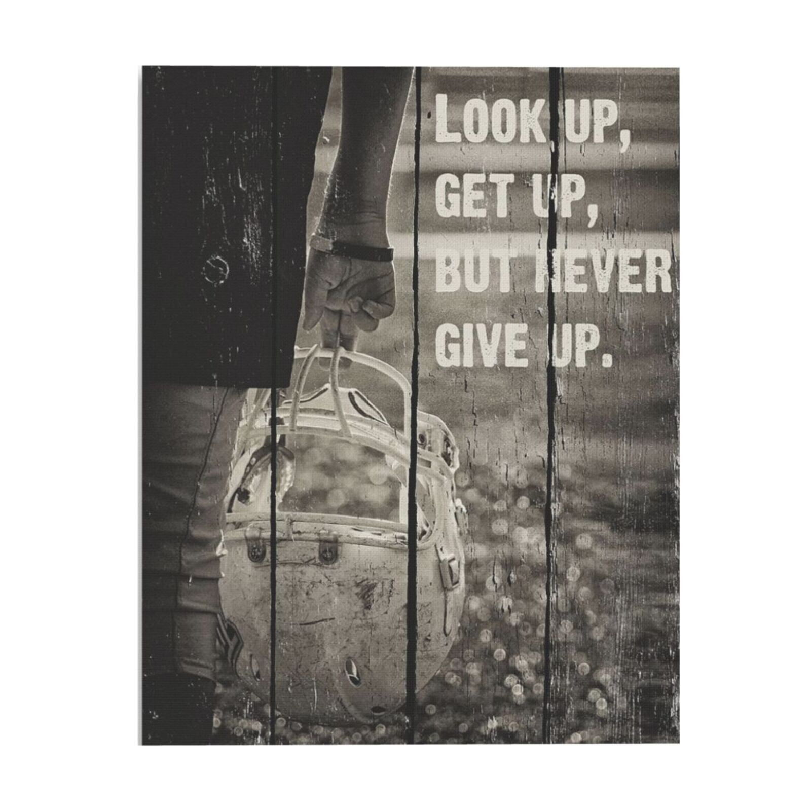 AOEX Look Up, Get Up, But Never Give Up - Football Wall Art Decor Print ...