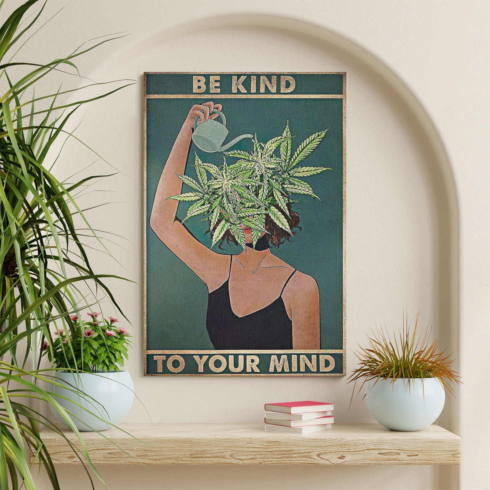 AOEX Vintage Be Kind To Your Mind Hippie Boho Art Poster Aesthetic aoex-vintage-be-kind-to-your-mind-hippie-boho-art-poster-aesthetic