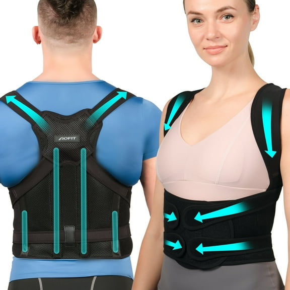 Aofit Posture Corrector for Women and Men, Back Brace Full Back Support Straightener for Hunchback