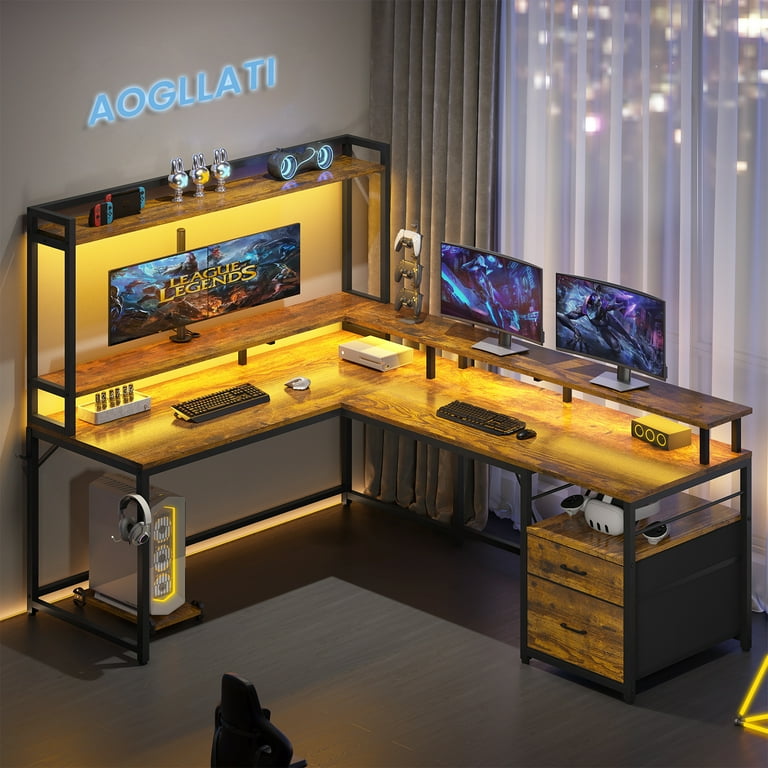 Gaming desk 2024 l shaped walmart