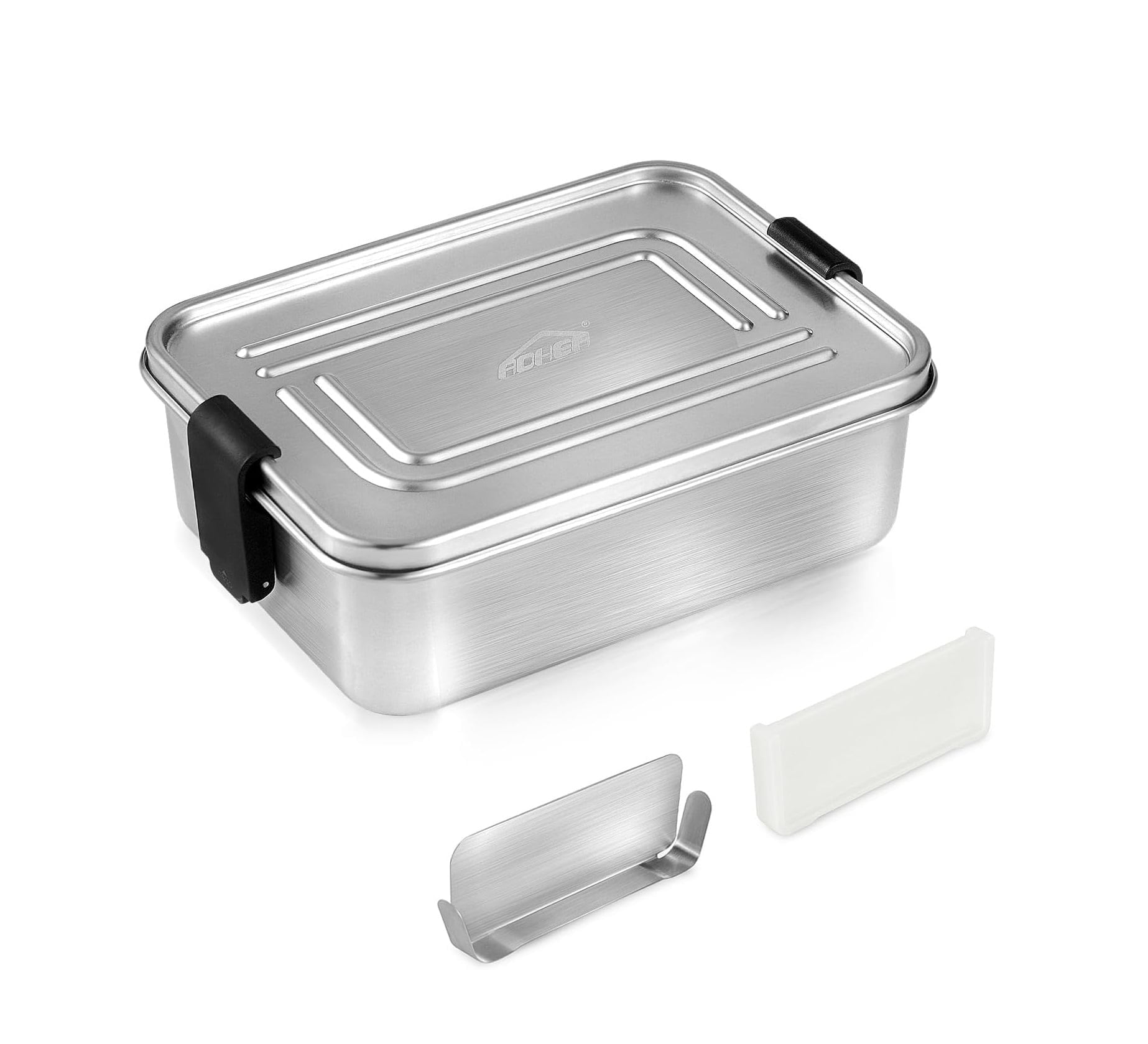 AOHEA Stainless Steel Bento Lunch Box for 304 Stainless Steel Bento Box BPA FREE Bento Containers 1200ml Metal Lunch Box for Adults