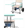 thumbnail image 1 of AOI Rolling Shower Chair for Elderly and Disabled,Shower Commode Wheelchair with Adjustable Backrest Angle and Headrest,12" Rear Wheel, 1 of 10