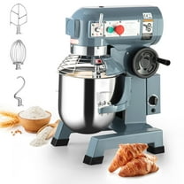 AOILE 10QT Commercial Food Mixer with Stainless Steel Bowl, 450W Countertop Stand Mixer, 3 Speeds Adjustable 130/233/415 RPM for Bakery & Pizzeria