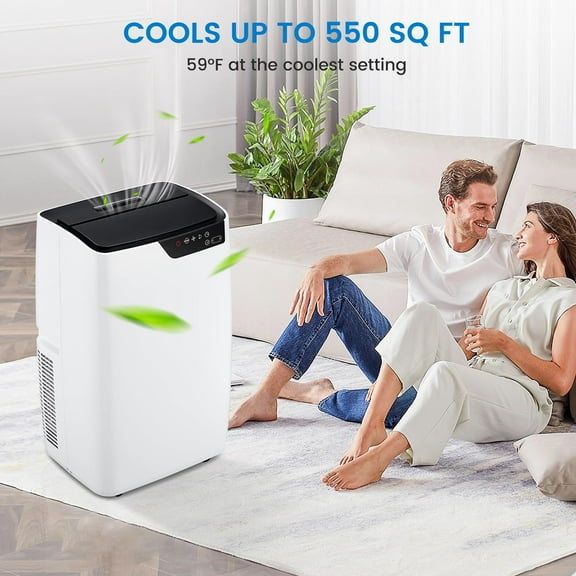 AOILE 12,000 BTU Portable Air Conditioner – 3-in-1 AC Unit with Remote Control & Window Mount Exhaust Kit, Cools Up to 550 Sq. Ft.