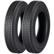 AOILE 2 PACK Trailer Tires, 4.8-12 4.8x12 Rubber Motorhome Tug Tires, Load Range C, 6PR